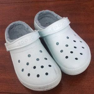 COPY - Turquoise Fluffy Crocs Size 7